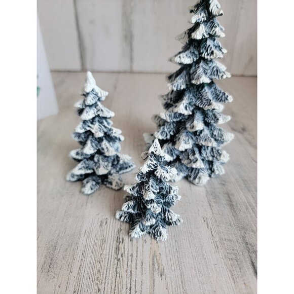 Dept 56 52051 Evergreen tree cold cast porcelain village accessory xmas - Picture 3 of 6